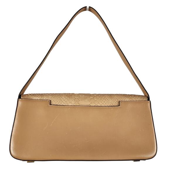 Adrienne Vittadini Tan Snake Skin & Leather Small Y2K Shoulder Bag EUC - Picture 2 of 16